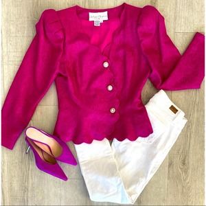 Richard Warren Pink Shoulder Padded Blazer Vintage